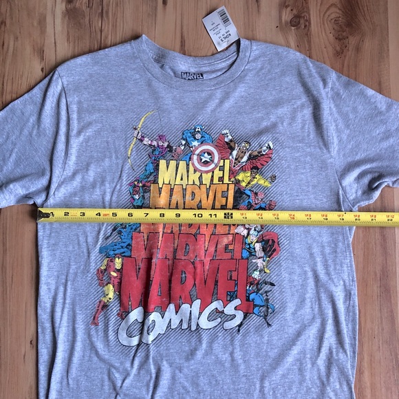 NEW Marvel Comics Tee Shirt Large Gray Men’s - Picture 9 of 16